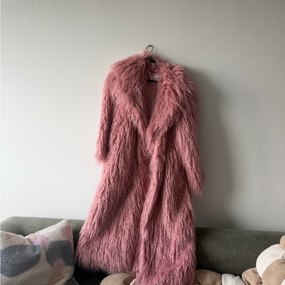 Kimchi Blue Blush Faux Fur Coat